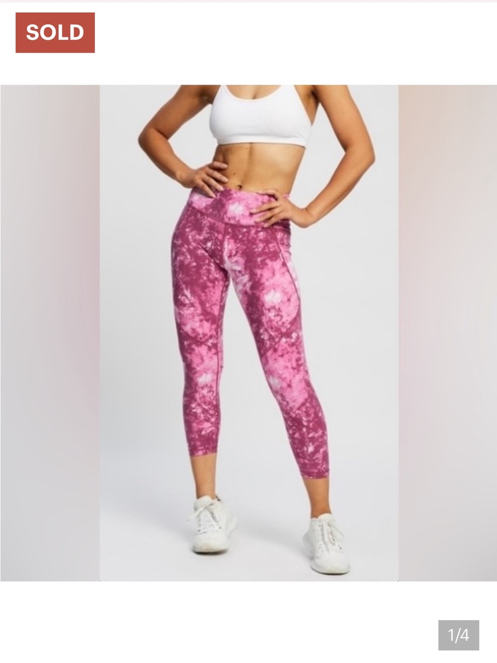 Sweaty Betty Power 7/8 Leggings in Pink Tie Dye